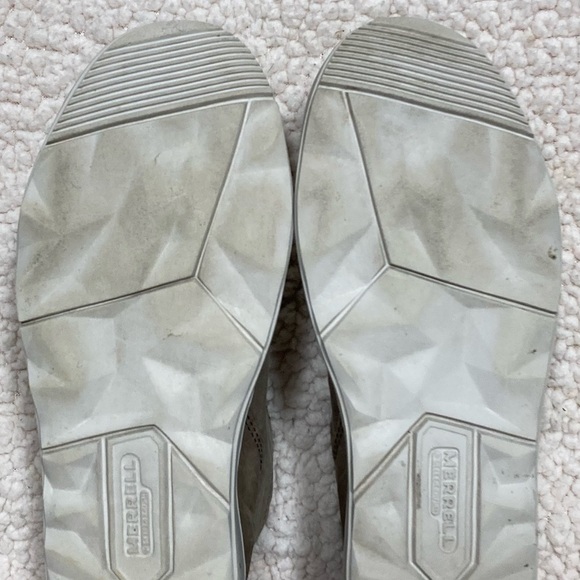 Merrell Pine Bark Leather Mid Top Beige Gray Womens Sneakers Shoes J94334 SZ 6.5 - Picture 9 of 11